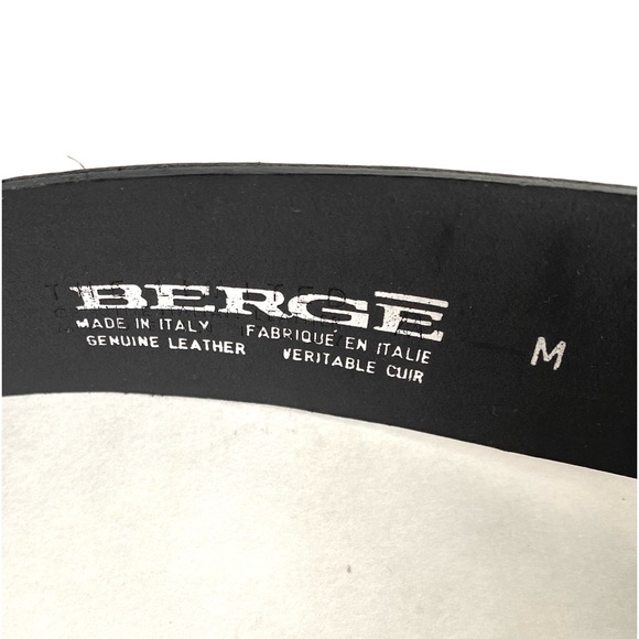 Berge Leather and Calf hair Statement Belt M - Picture 5 of 6